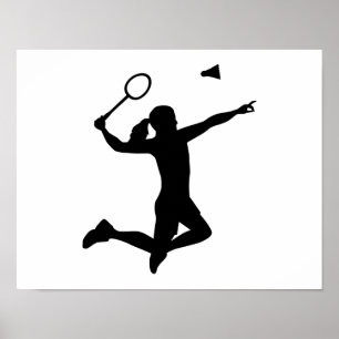 Póster Chica de Badminton