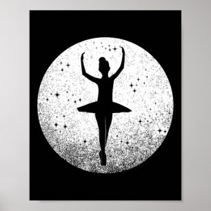 Póster Chica De Ballet Bailando En Las Estrellas En La Qu