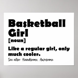 Póster Chica de baloncesto Chicas divertidos de definició