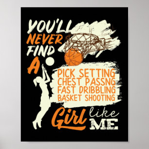 Póster Chica de baloncesto como yo disparando
