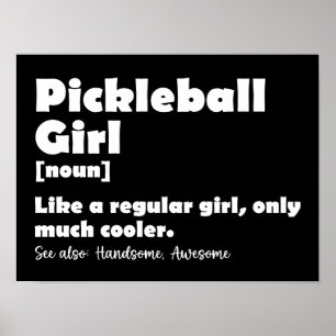 Póster Chica de baloncesto Divertida definición Pelota de
