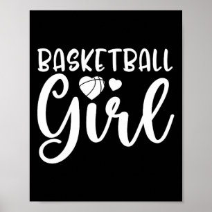 Póster Chica de baloncesto divertido