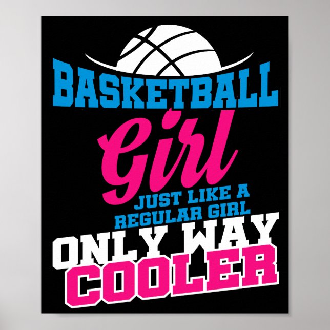 Póster Chica de baloncesto Jugadora entrenadora femenina  (Frente)
