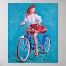 Chica De Bicicletas Pin Up