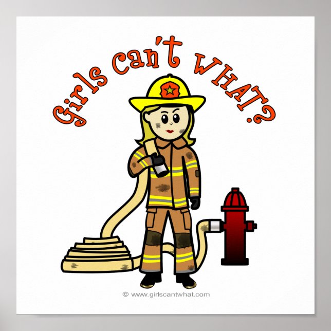 Póster Chica de bomberos rubios (Frente)