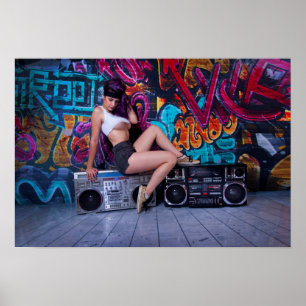 Póster Chica de Boombox