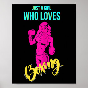 Póster Chica de boxeo femenino Boxer Kickboxing