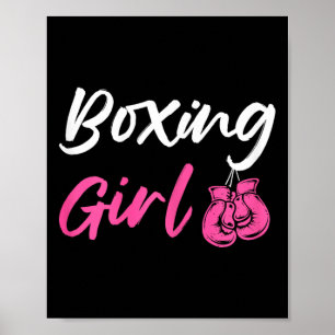 Póster Chica de boxeo Kickboxer Fighter