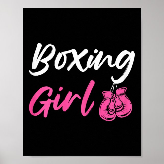 Póster Chica de boxeo Kickboxer Fighter (Frente)