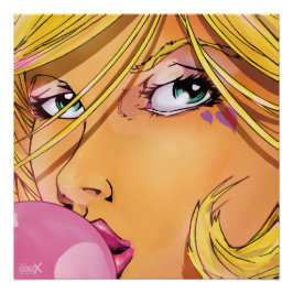 Póster Chica de burbujas - Corte