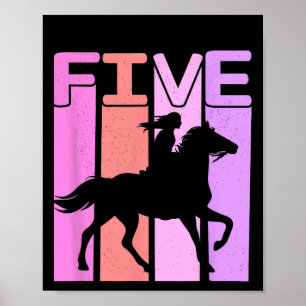 Póster Chica de Caballos 5 Aniversario Caballo de Caballo