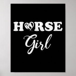 Póster Chica de Caballos Caballos Ecuestres Montando Caba