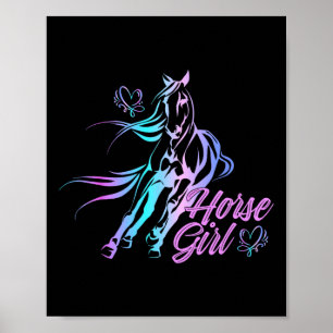 Póster Chica de caballos equitación equitación