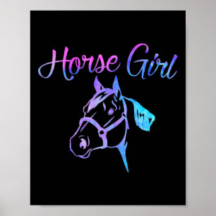 Póster Chica de Caballos Jinete Ecuestre Propietario de l