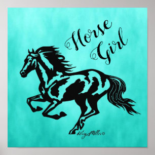 Póster Chica de caballos, Poster de caballos
