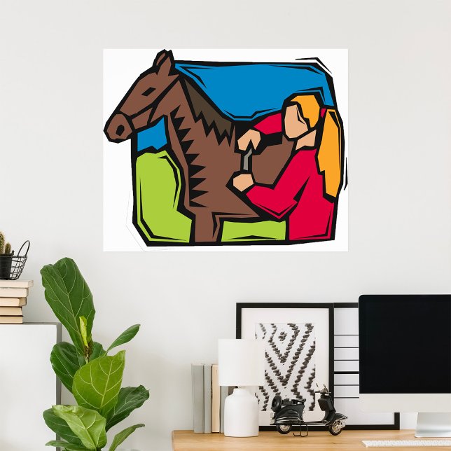 Póster Chica De Caballos Y Granjas (Subido por el creador)