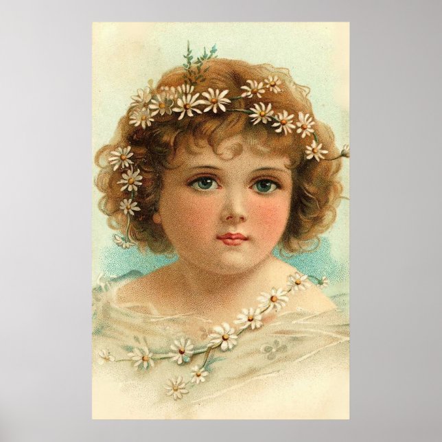 Póster Chica de cadena de margarita (Frente)