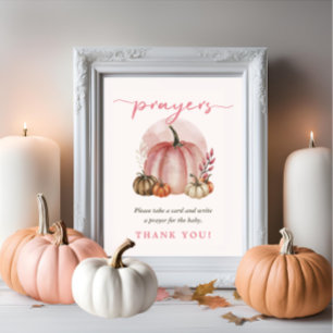 Póster Chica De Calabaza Dulce Cutáneo Ducha Oraciones Pa