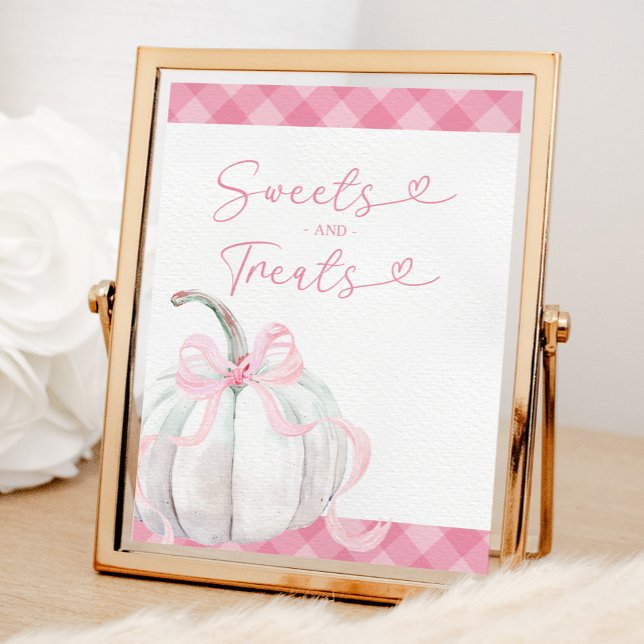 Póster Chica de calabaza rosa Preppy Boquerón Cumpleaños  (Subido por el creador)