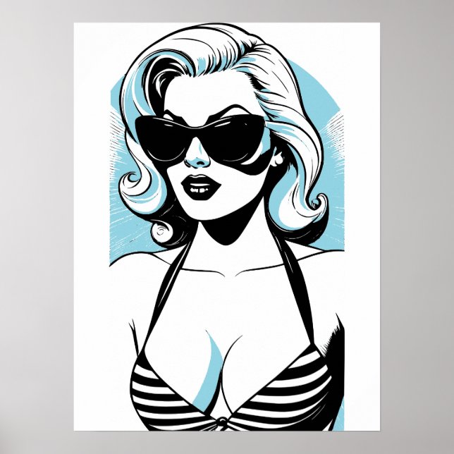 Póster Chica de California (Frente)