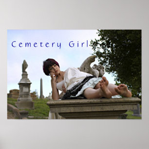 Póster Chica de cementerio