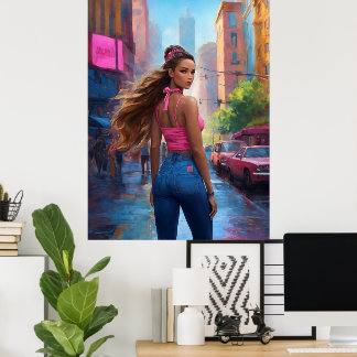 Póster Chica de Ciudad