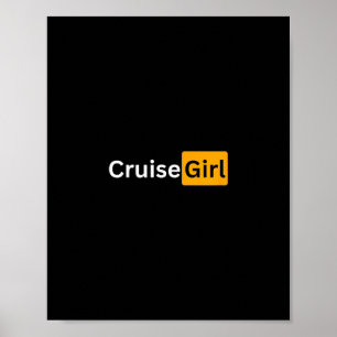Póster Chica de crucero - Regalos de bon voyage para cruc
