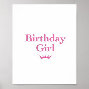 Póster Chica de cumpleaños
