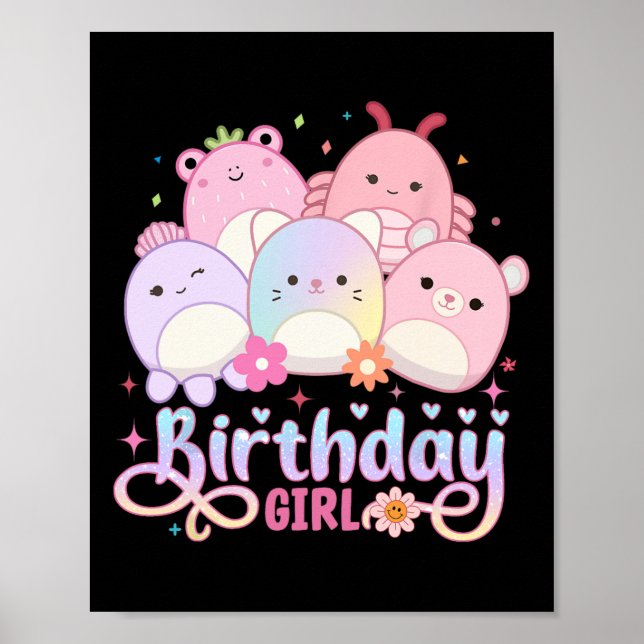 Póster Chica de cumpleaños  Squish Squad Mallow Chicas ab (Frente)