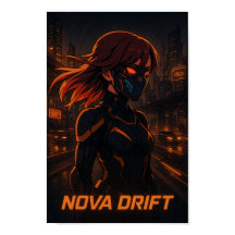 Chica de Cyberpunk Anime - Ciudad de Neon