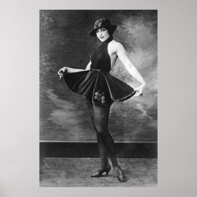 Póster Chica de danza bonito, años 1910 (Frente)