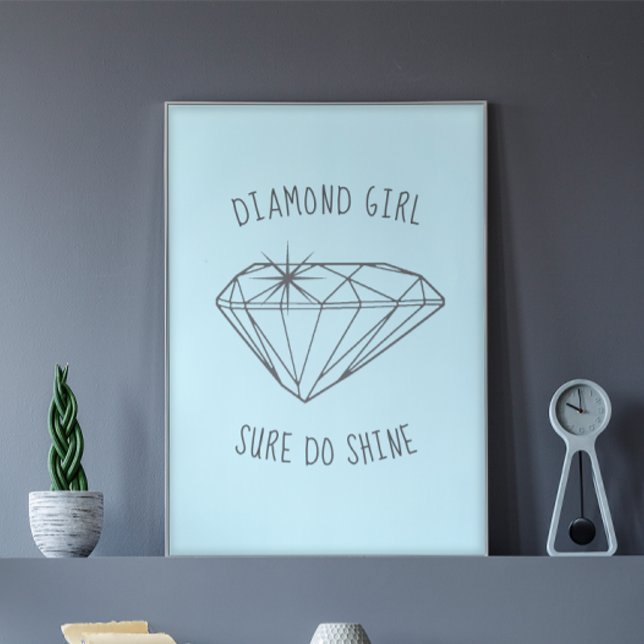 Póster Chica de diamantes Shine Aqua Poster (Subido por el creador)