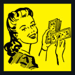 Póster Chica de dinero Pop Art Gran Poster<br><div class="desc">Chica de dinero Pop Art Gran Poster</div>