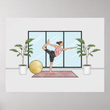 Chica de entrenamiento de equilibrio Natarajasana 