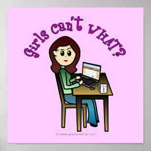 Póster Chica de equipo ligero