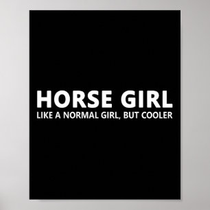 Póster Chica de equitación Chica de caballos