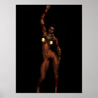 Póster Chica de Fantasía de Marte