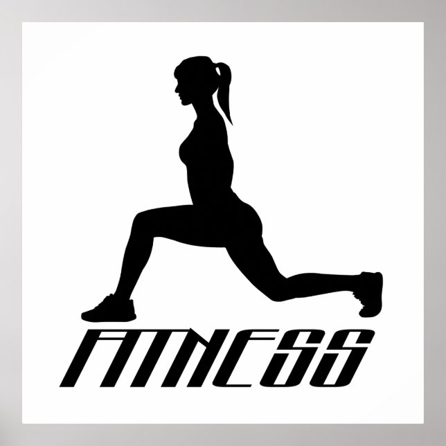 Póster Chica de fitness (Frente)