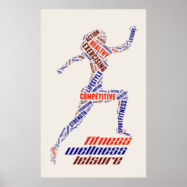Póster Chica de fitness (Frente)