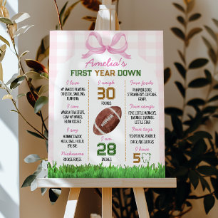 Póster Chica de fútbol Poster de primer cumpleaños