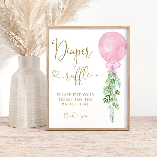 Póster Chica de globo rosa Diaper Raffle (Subido por el creador)