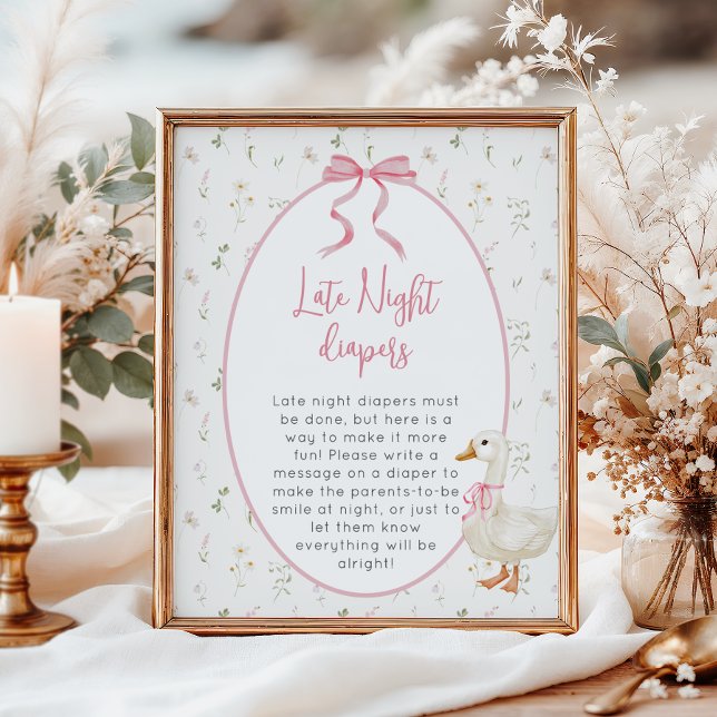 Póster Chica de Goose Silly Baby Shower Tarde Noche pañal (Subido por el creador)