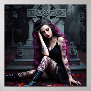 Póster Chica de gótico