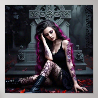 Póster Chica de gótico