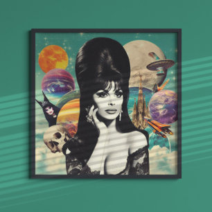 Póster Chica de Gótico retro