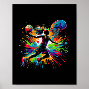 Póster Chica de graffiti esquelético 
