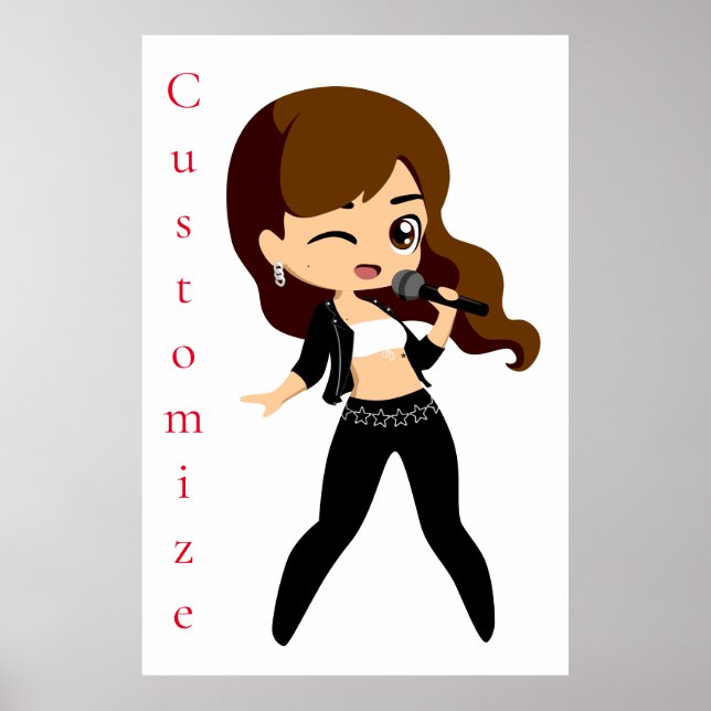 Póster Chica de Guay canta Karaoke Thunder_Cove (Frente)