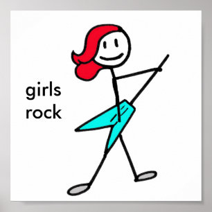 Póster Chica de guitarra eléctrica