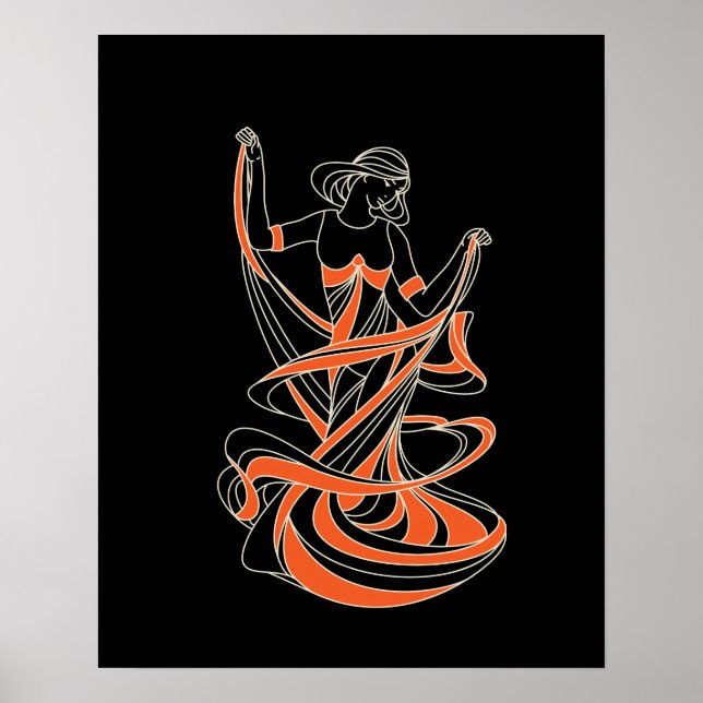 Póster chica de hadas bailando (Frente)