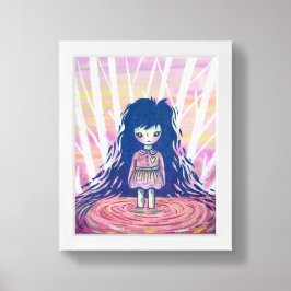 Póster Chica de hadas en el Ilustracion Lake